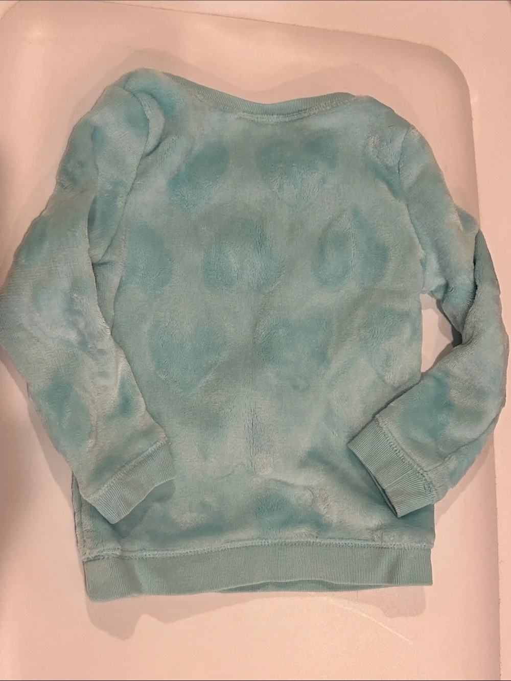 Carter's Light Turquoise Fleece Heart Sweatshirt and Gray Knit Leggings